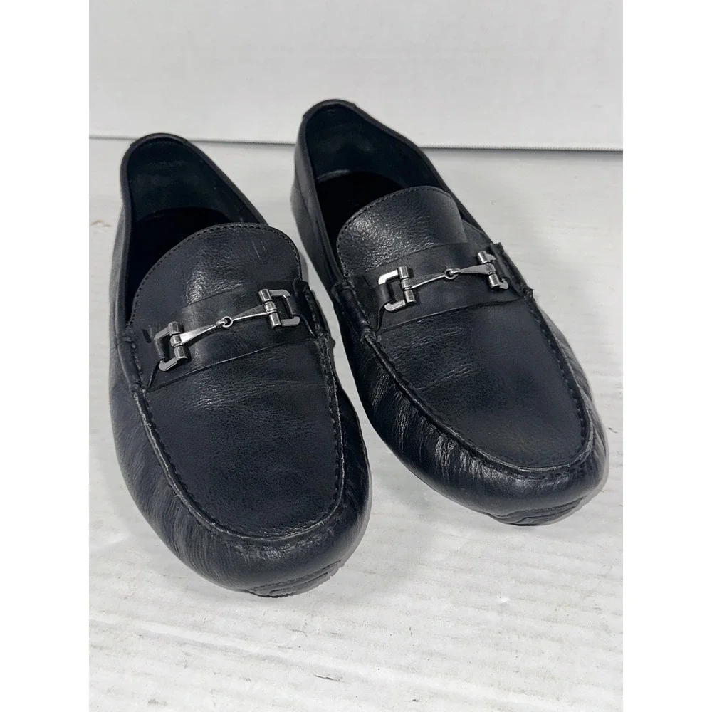 Cole Haan Somerset Driver Mens 12 M Black Leather Bit Loafers C25980 Slip On